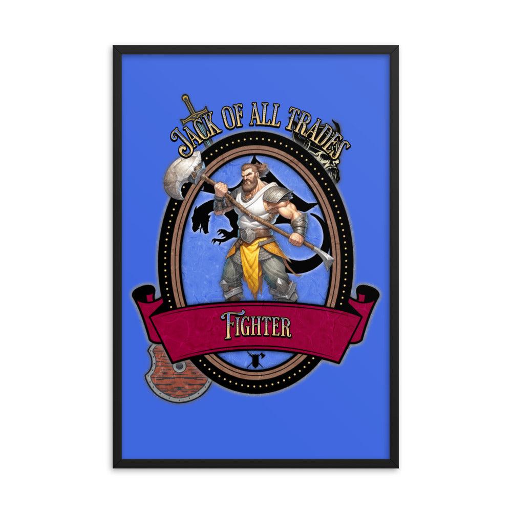 EYNA Emporium - "Jack of All Trades" Ayous Wood Framed Poster - Fighter