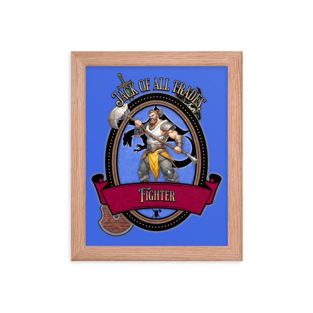 EYNA Emporium - "Jack of All Trades" Ayous Wood Framed Poster - Fighter