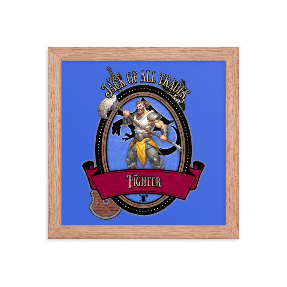 EYNA Emporium - "Jack of All Trades" Ayous Wood Framed Poster - Fighter