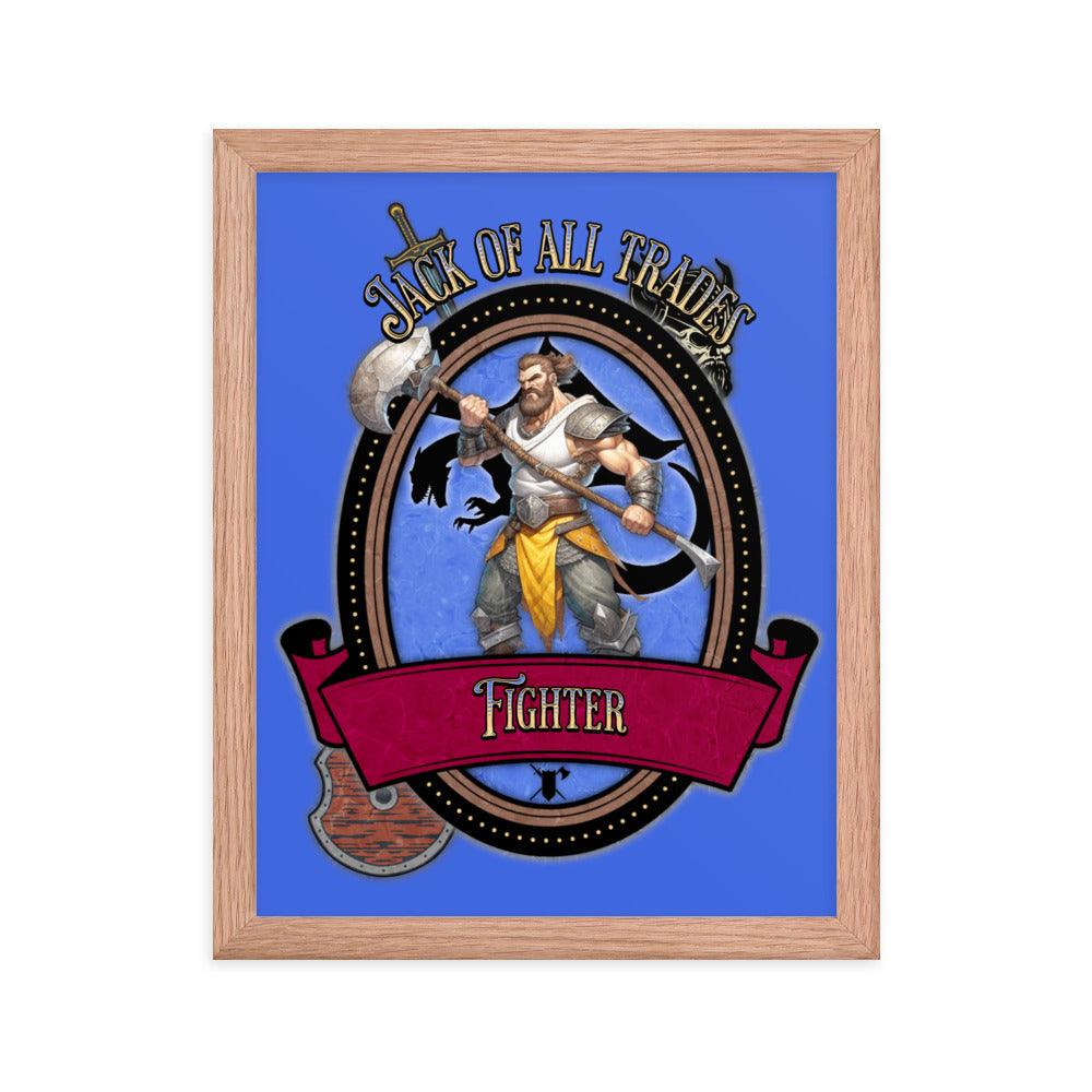 EYNA Emporium - "Jack of All Trades" Ayous Wood Framed Poster - Fighter