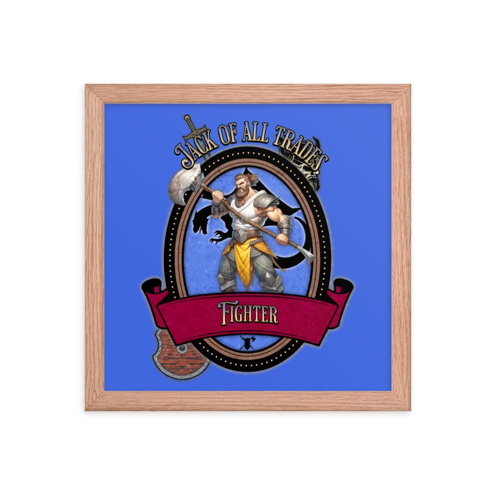 EYNA Emporium - "Jack of All Trades" Ayous Wood Framed Poster - Fighter