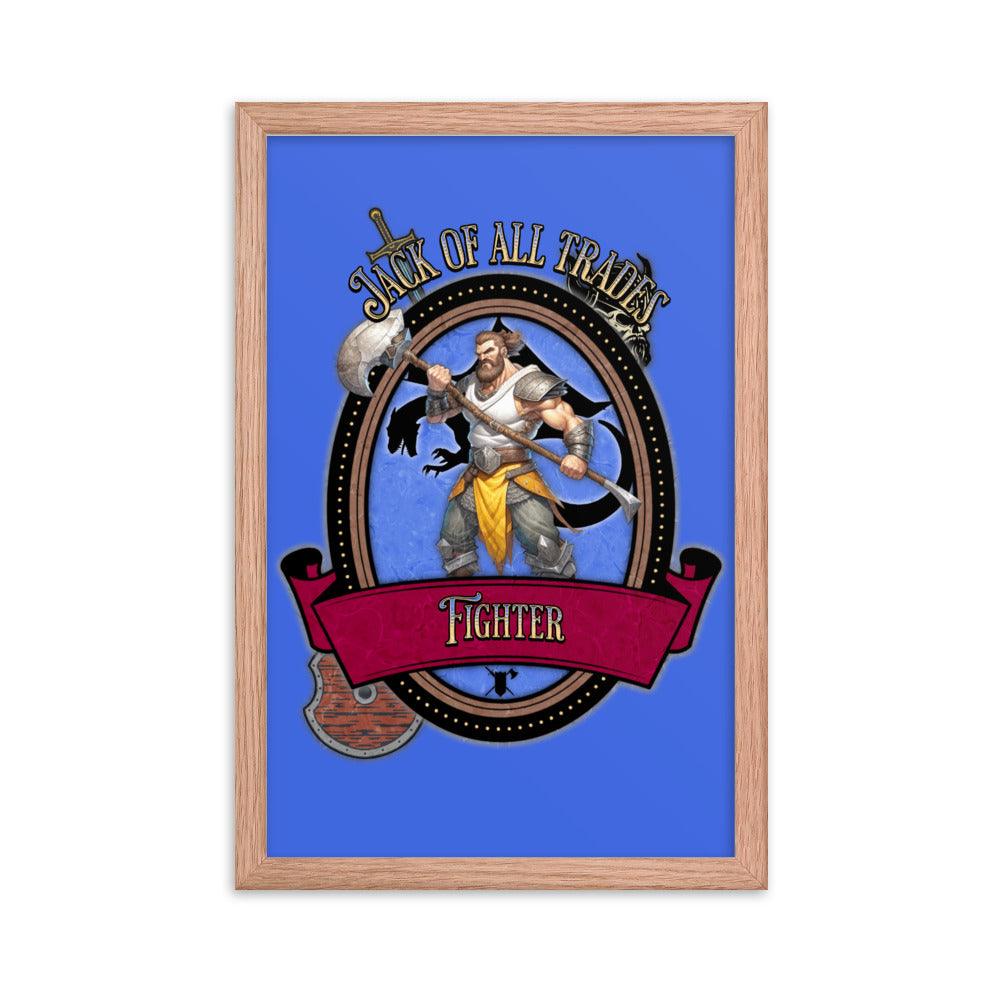 EYNA Emporium - "Jack of All Trades" Ayous Wood Framed Poster - Fighter