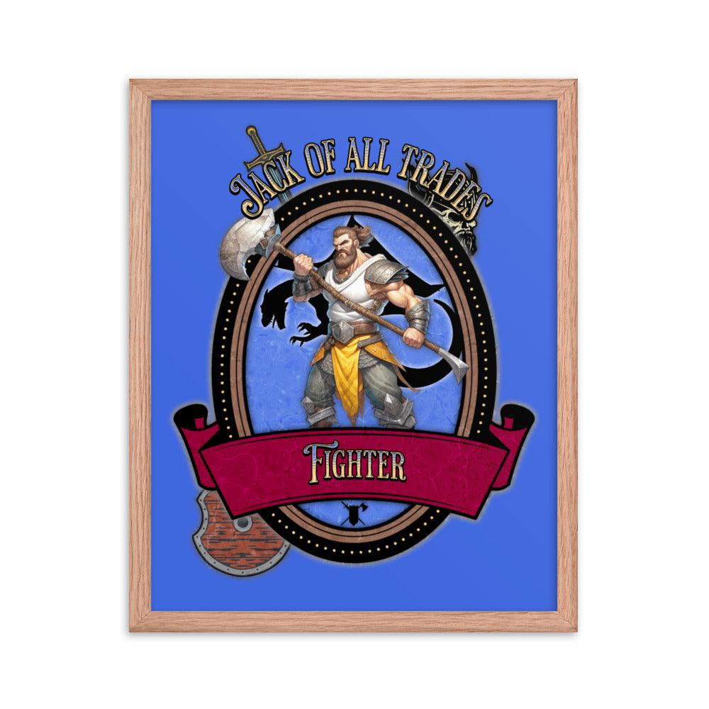 EYNA Emporium - "Jack of All Trades" Ayous Wood Framed Poster - Fighter