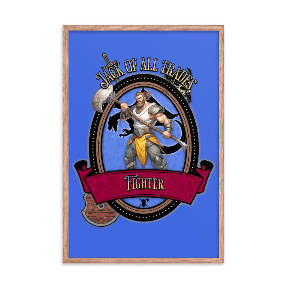 EYNA Emporium - "Jack of All Trades" Ayous Wood Framed Poster - Fighter