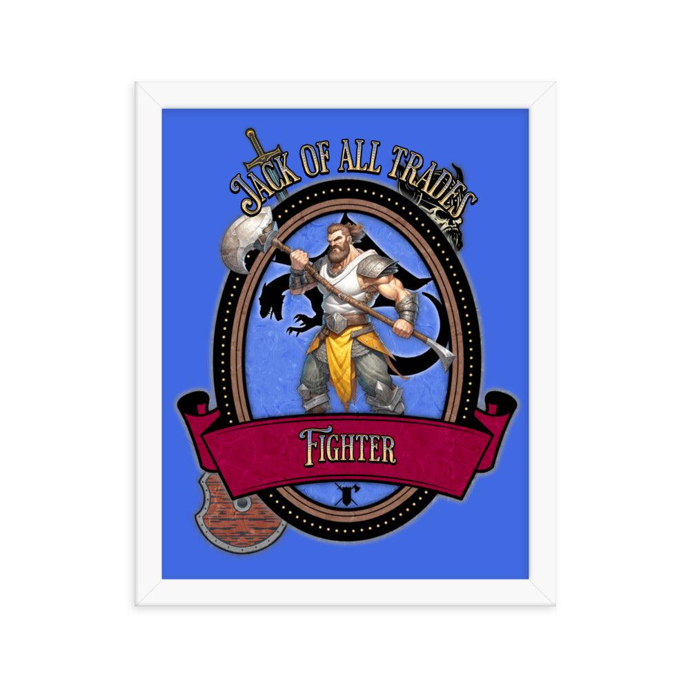 EYNA Emporium - "Jack of All Trades" Ayous Wood Framed Poster - Fighter