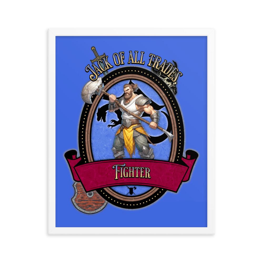 EYNA Emporium - "Jack of All Trades" Ayous Wood Framed Poster - Fighter