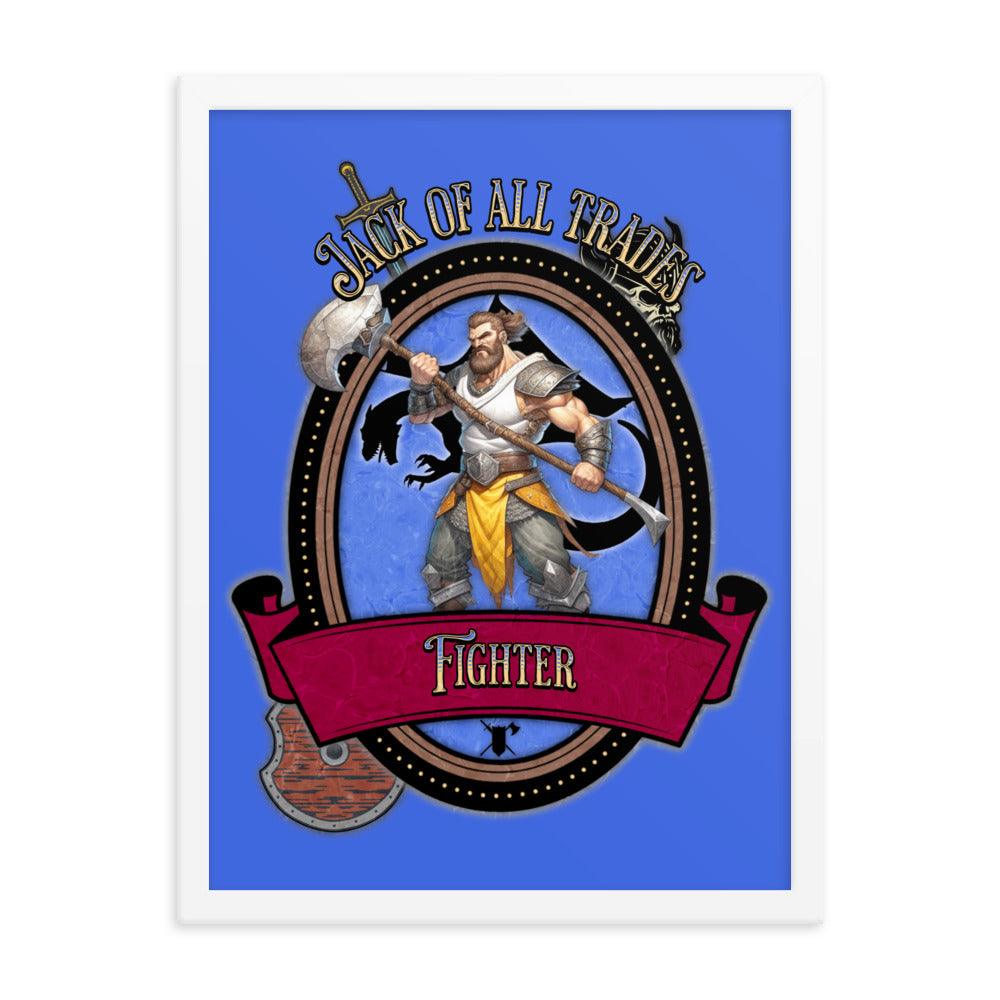 EYNA Emporium - "Jack of All Trades" Ayous Wood Framed Poster - Fighter