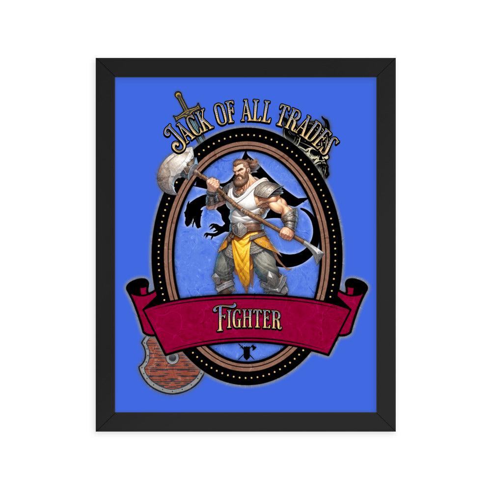 EYNA Emporium - "Jack of All Trades" Ayous Wood Framed Poster - Fighter