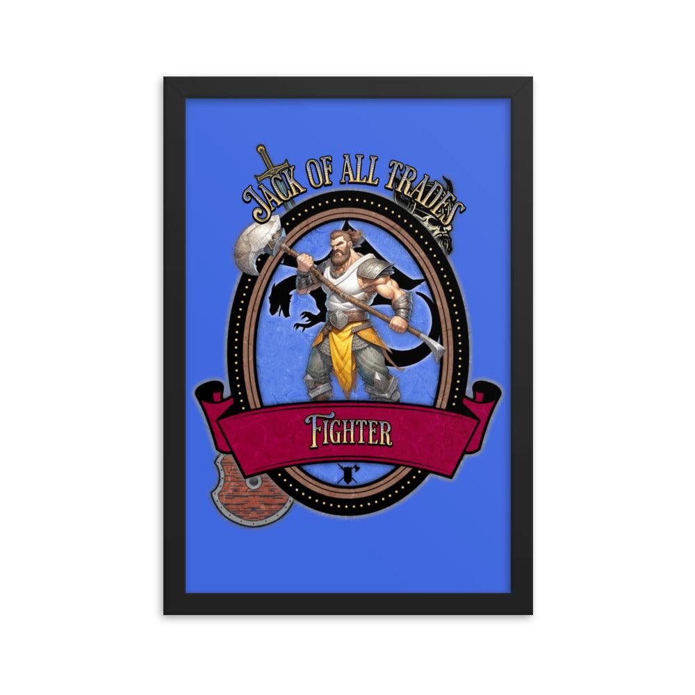 EYNA Emporium - "Jack of All Trades" Ayous Wood Framed Poster - Fighter