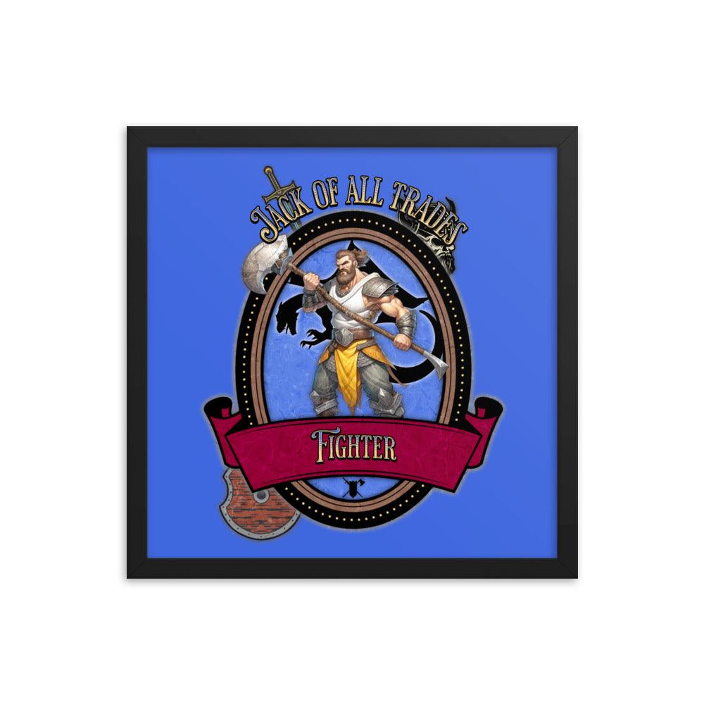 EYNA Emporium - "Jack of All Trades" Ayous Wood Framed Poster - Fighter