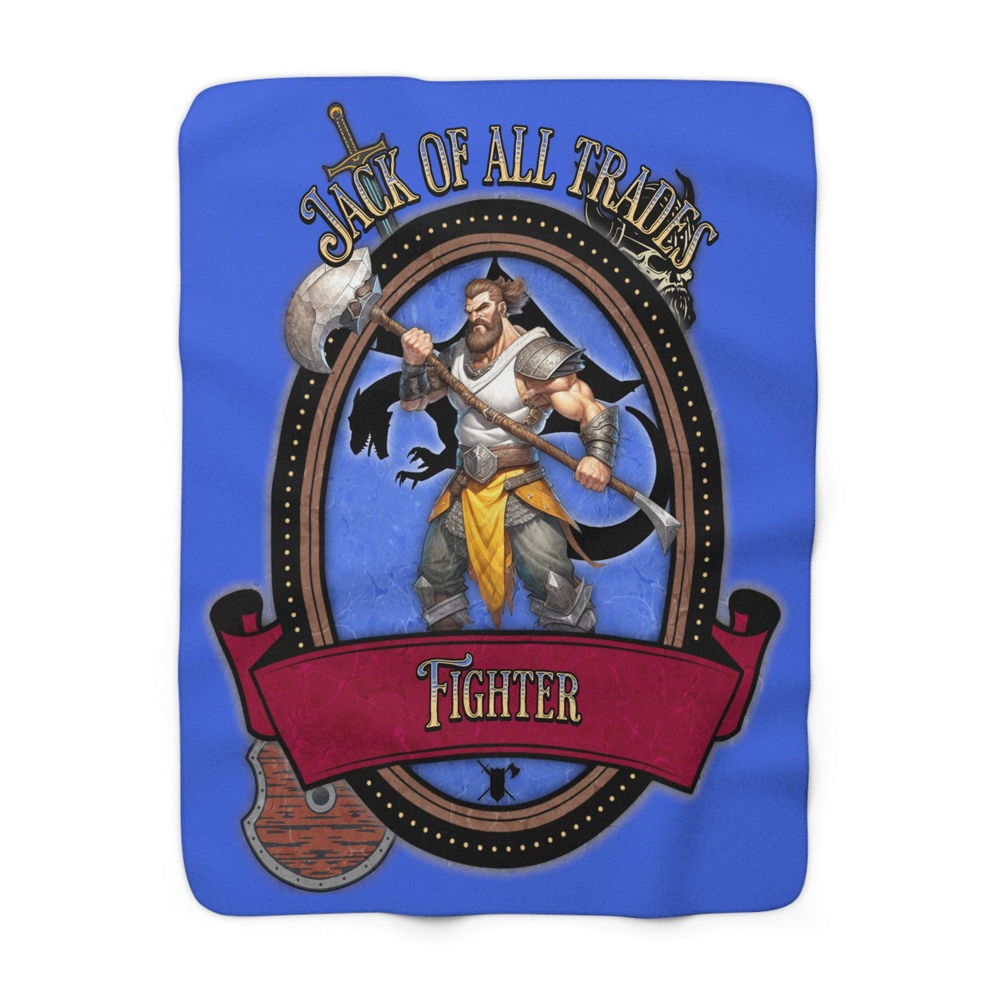 EYNA Emporium - "Jack of All Trades" Sherpa Fleece Blanket - Fighter