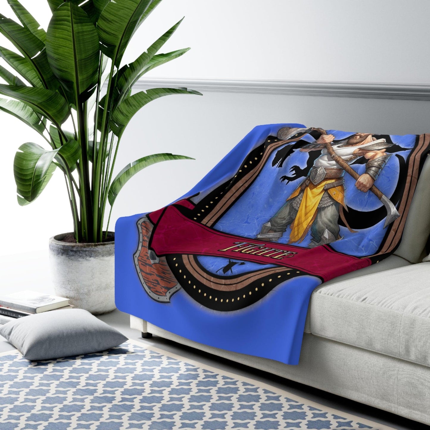 EYNA Emporium - "Jack of All Trades" Sherpa Fleece Blanket - Fighter