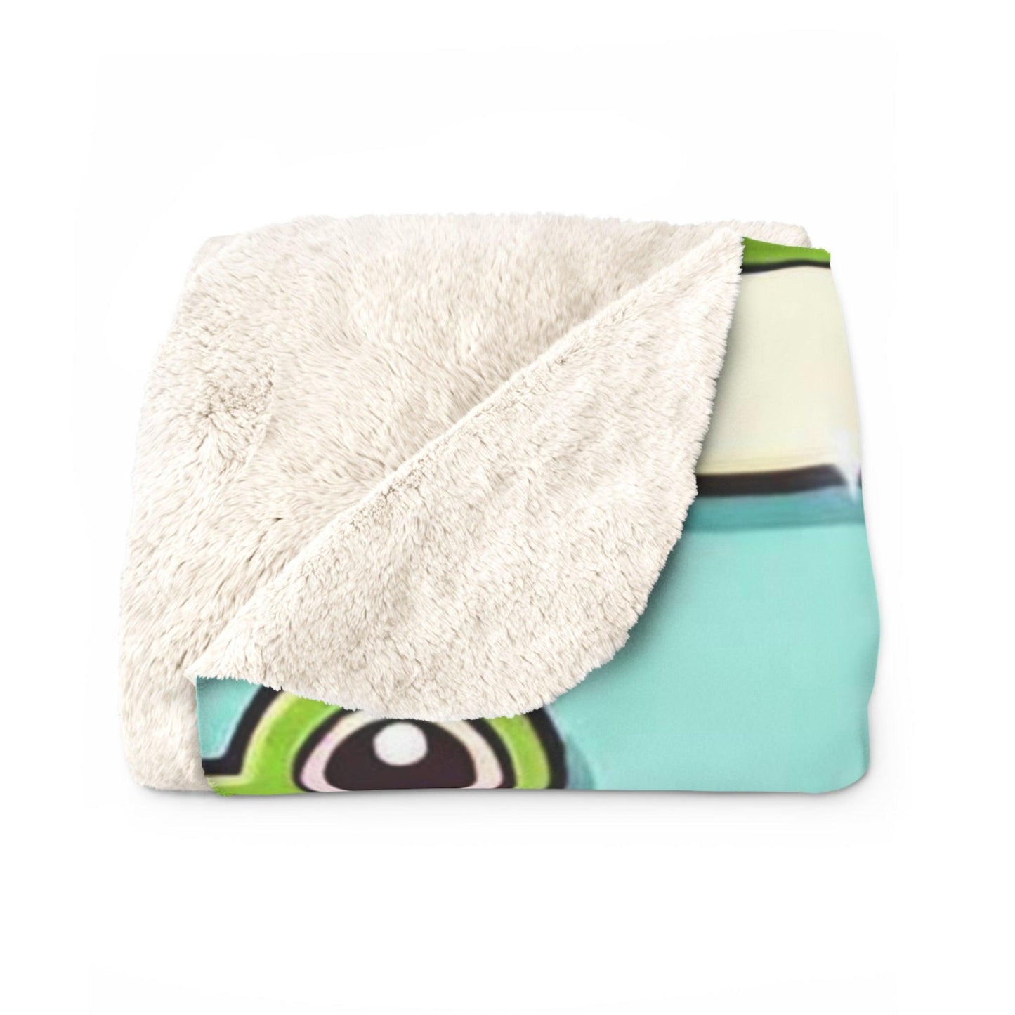 EYNA Emporium - "Kawaii Love Frog" Sherpa Fleece Blanket