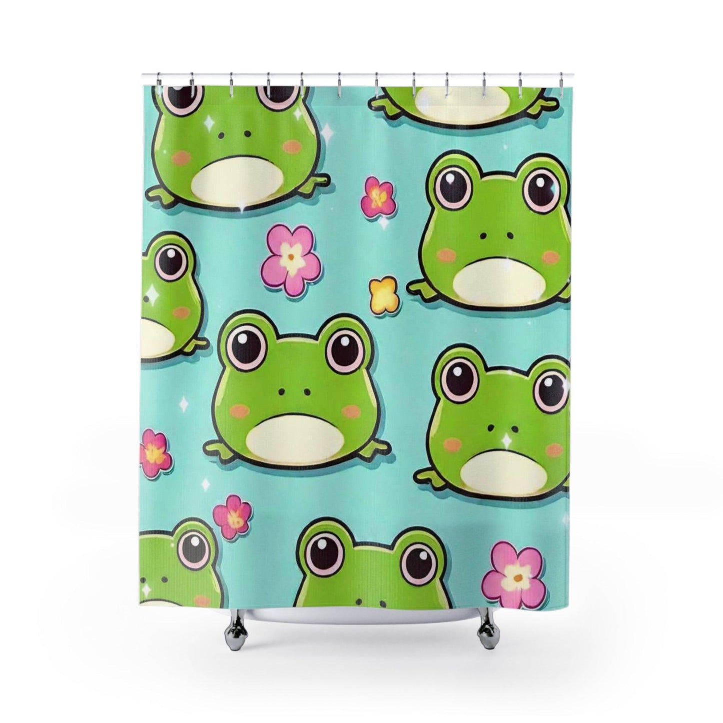 EYNA Emporium - "Kawaii Love Frog" Shower Curtains