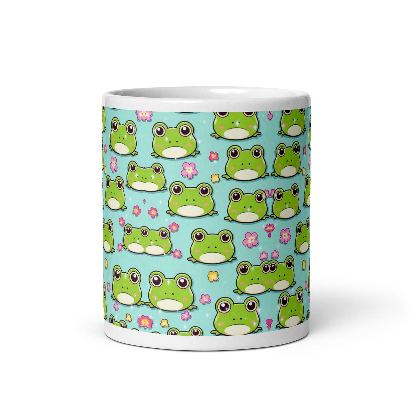 EYNA Emporium - "Kawaii Love Frog" White Glossy Mug