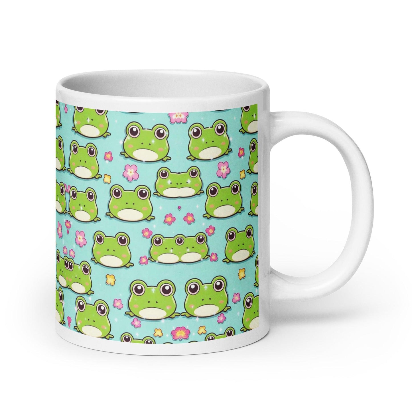 EYNA Emporium - "Kawaii Love Frog" White Glossy Mug