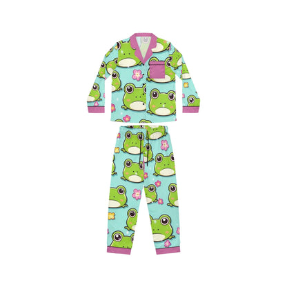 EYNA Emporium - "Kawaii Love Frog" Women's Satin Pajamas