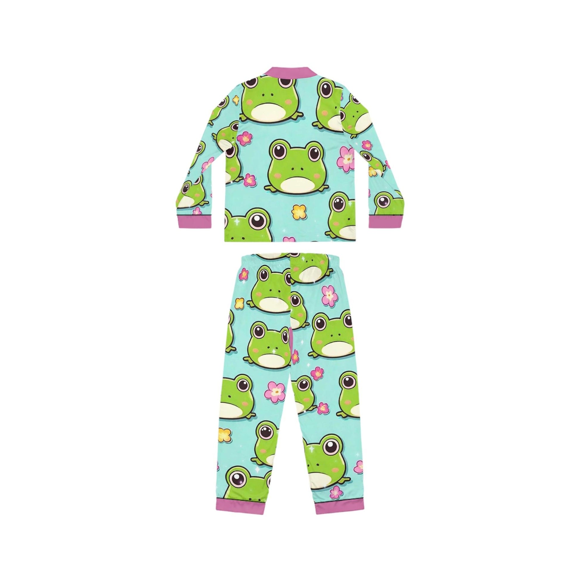 EYNA Emporium - "Kawaii Love Frog" Women's Satin Pajamas