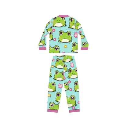 EYNA Emporium - "Kawaii Love Frog" Women's Satin Pajamas