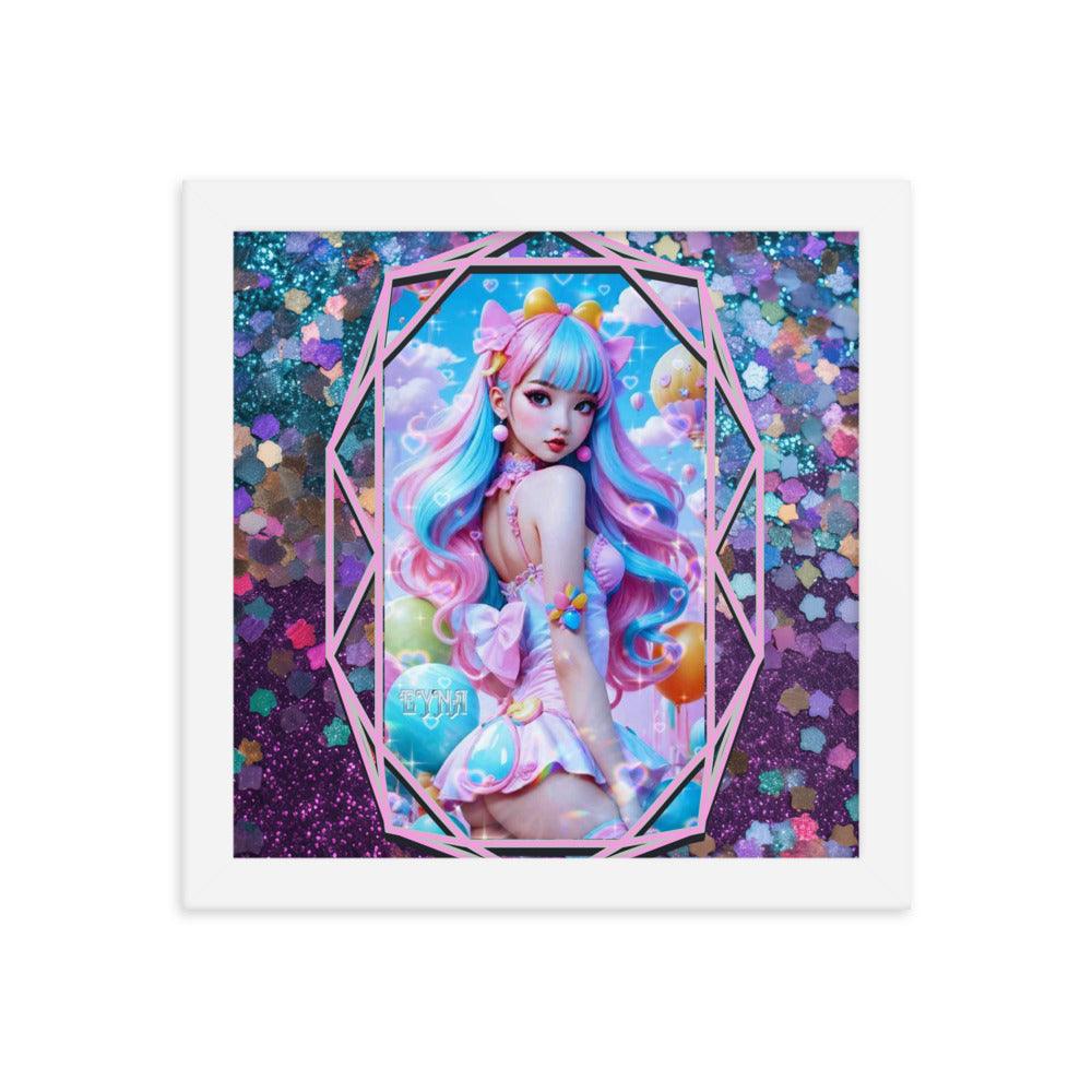 EYNA Emporium - "Kawaii Shimmering Cutie" Ayous Wood Framed Poster