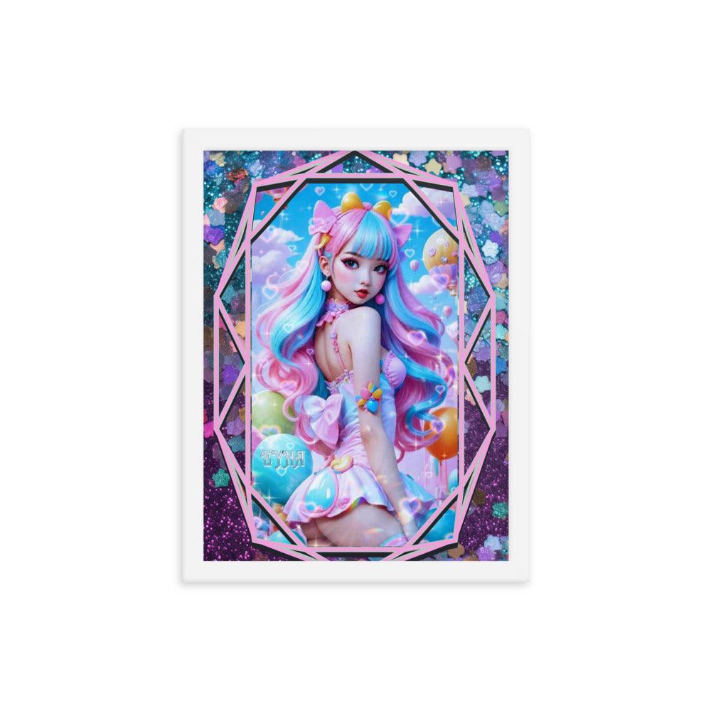 EYNA Emporium - "Kawaii Shimmering Cutie" Ayous Wood Framed Poster