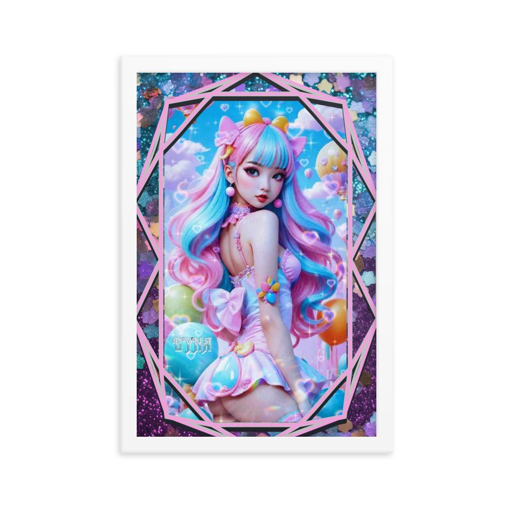 EYNA Emporium - "Kawaii Shimmering Cutie" Ayous Wood Framed Poster