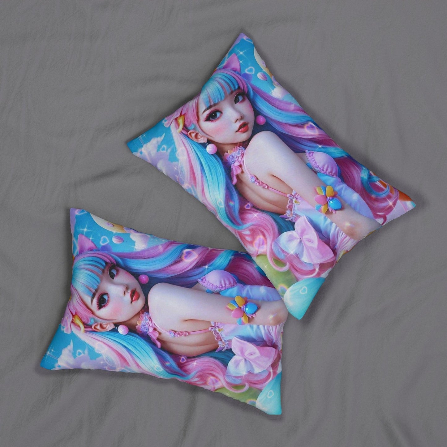 EYNA Emporium - "Kawaii Shimmering Cutie" Lumbar Pillow