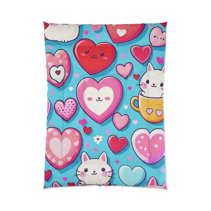 EYNA Emporium - "Kitten Hearts" Comforter