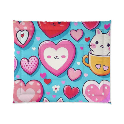 EYNA Emporium - "Kitten Hearts" Comforter