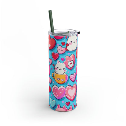 EYNA Emporium - "Kitten Hearts" Maars Maker Skinny Matte Tumbler, 20oz