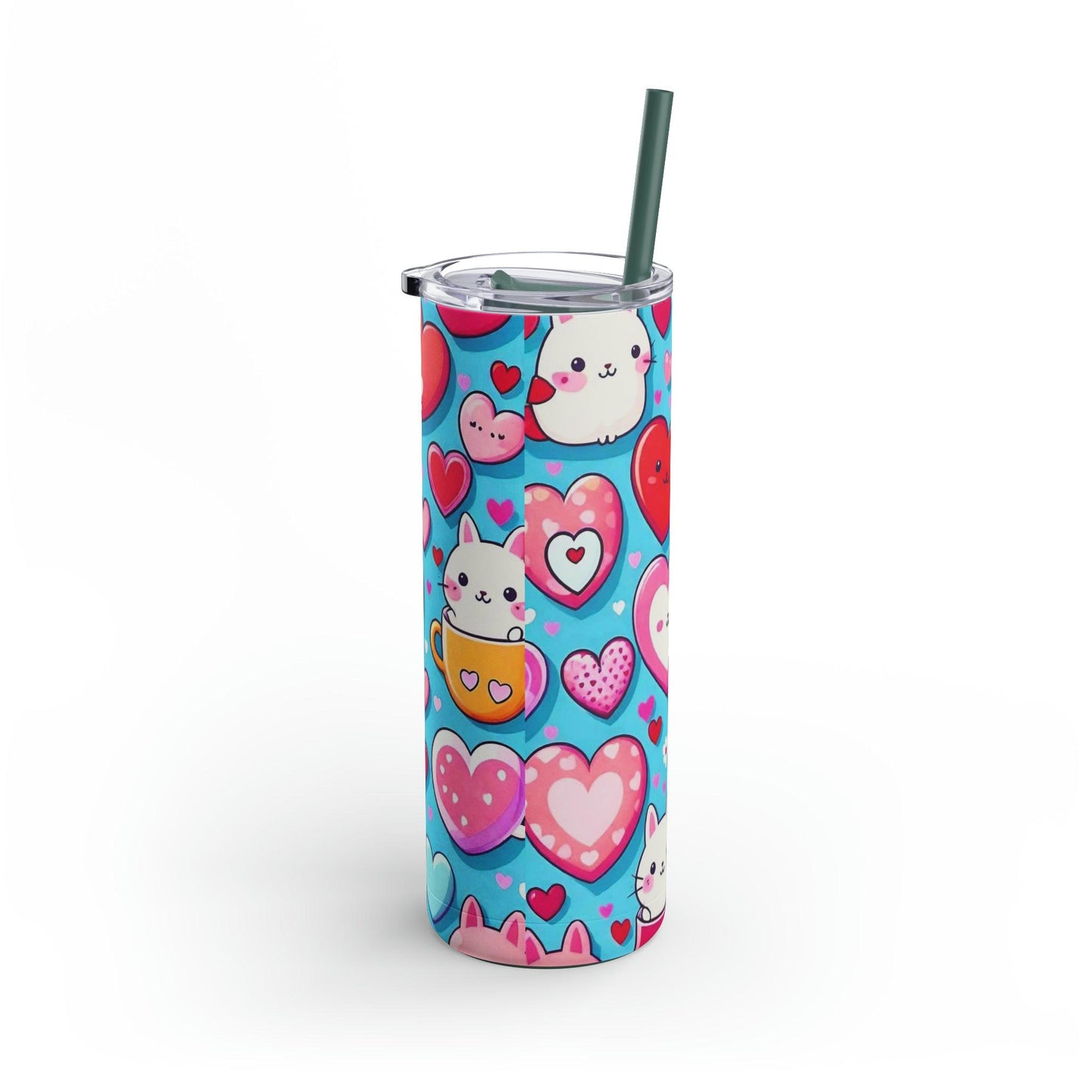 EYNA Emporium - "Kitten Hearts" Maars Maker Skinny Matte Tumbler, 20oz