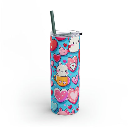 EYNA Emporium - "Kitten Hearts" Maars Maker Skinny Matte Tumbler, 20oz