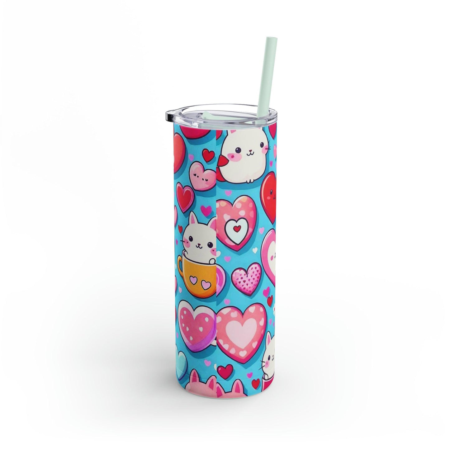 EYNA Emporium - "Kitten Hearts" Maars Maker Skinny Matte Tumbler, 20oz