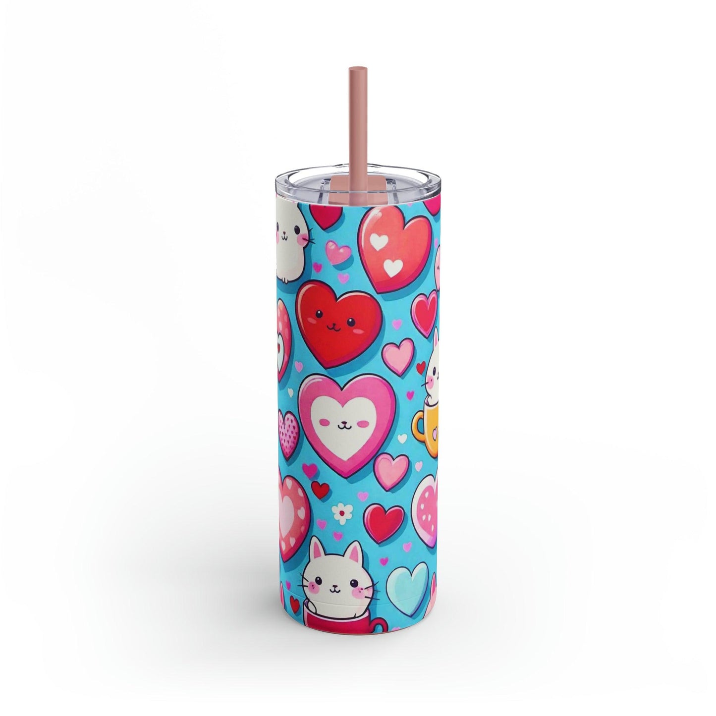 EYNA Emporium - "Kitten Hearts" Maars Maker Skinny Matte Tumbler, 20oz