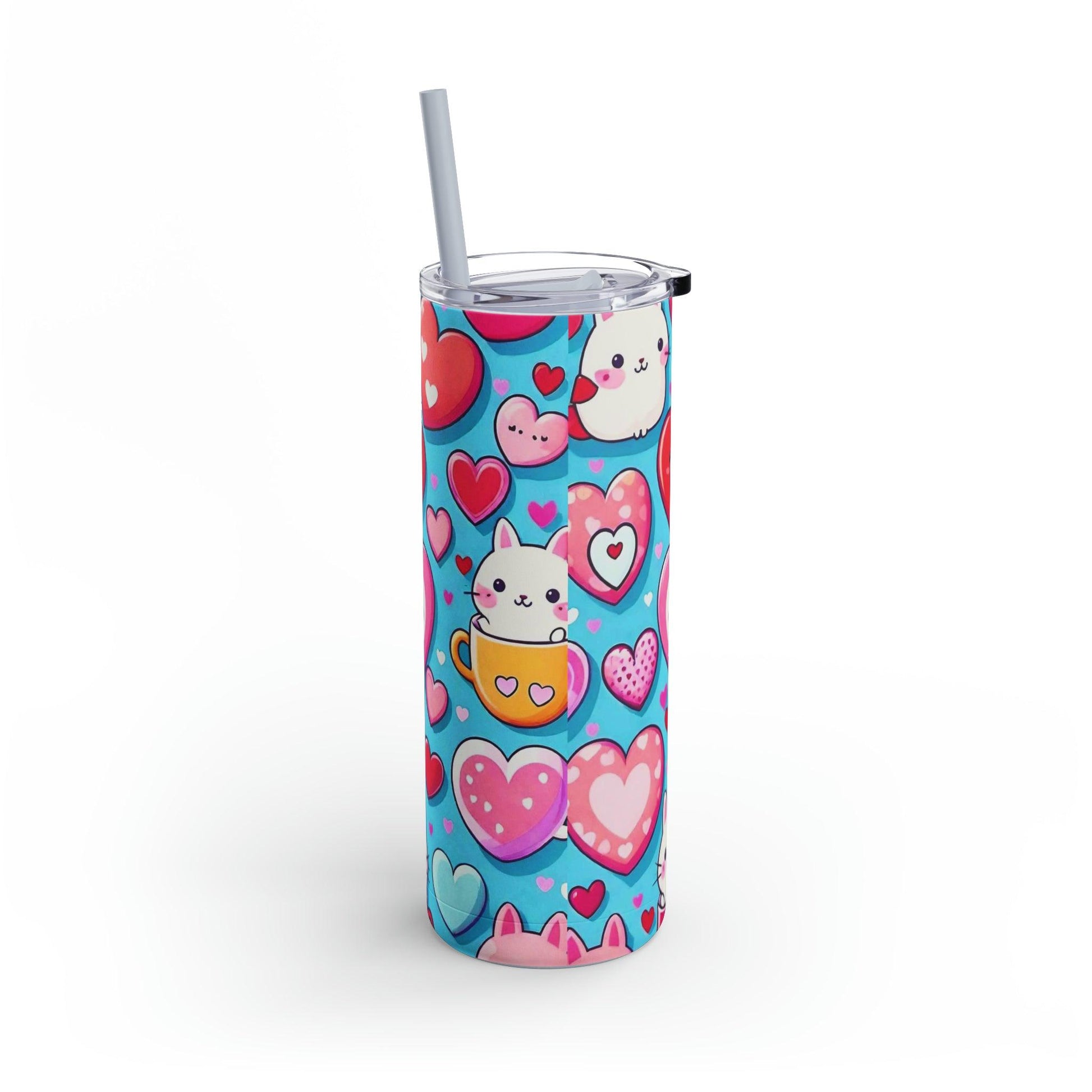 EYNA Emporium - "Kitten Hearts" Maars Maker Skinny Matte Tumbler, 20oz