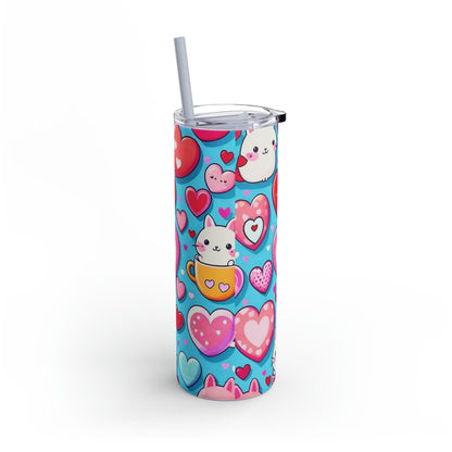 EYNA Emporium - "Kitten Hearts" Maars Maker Skinny Matte Tumbler, 20oz