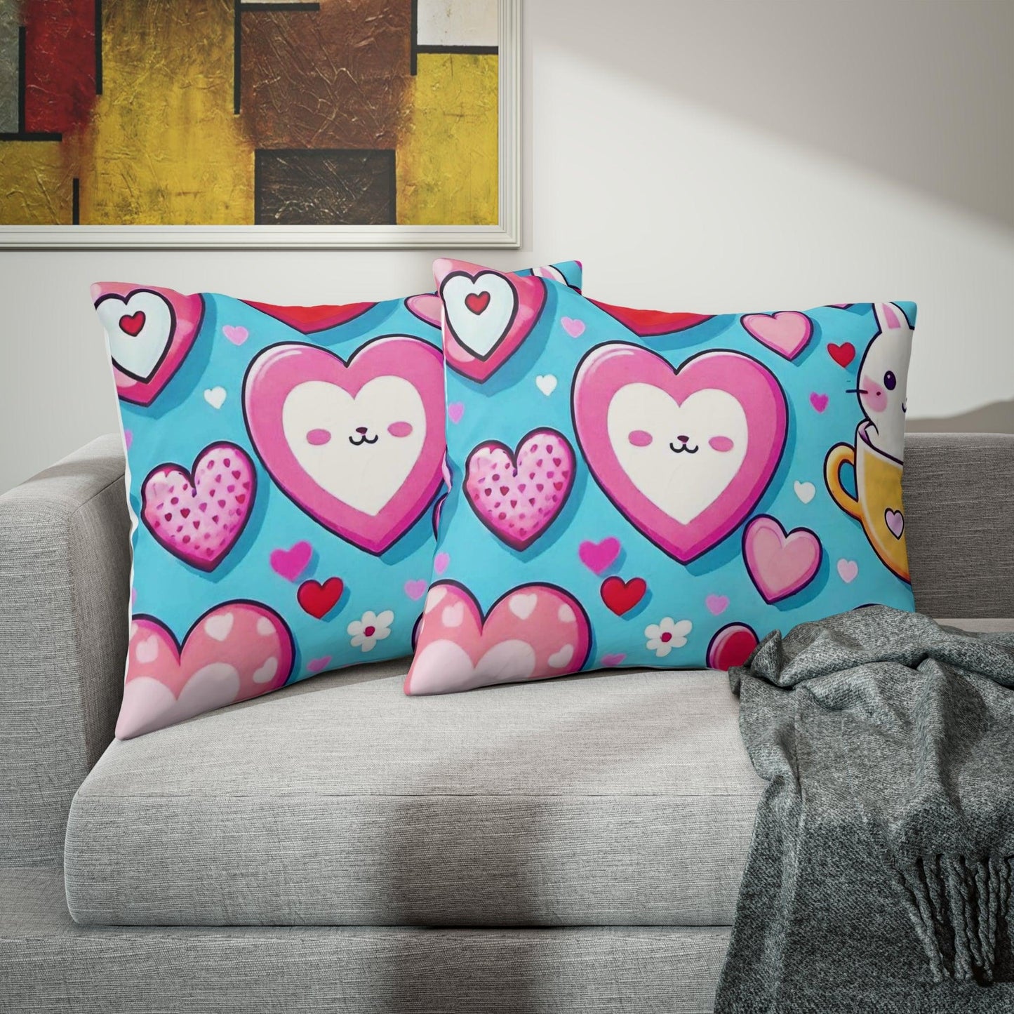 EYNA Emporium - "Kitten Hearts" Pillow Sham