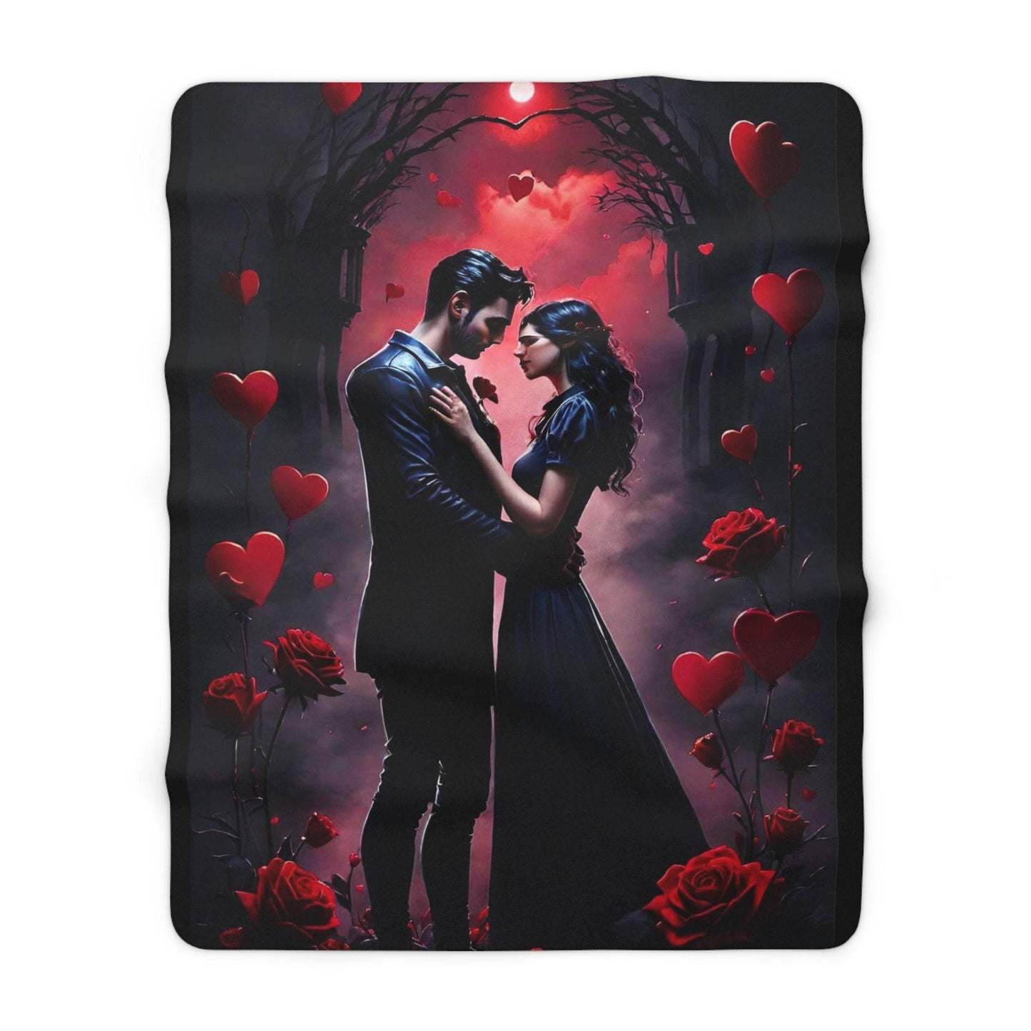 EYNA Emporium - "Love in Darkness" Sherpa Fleece Blanket