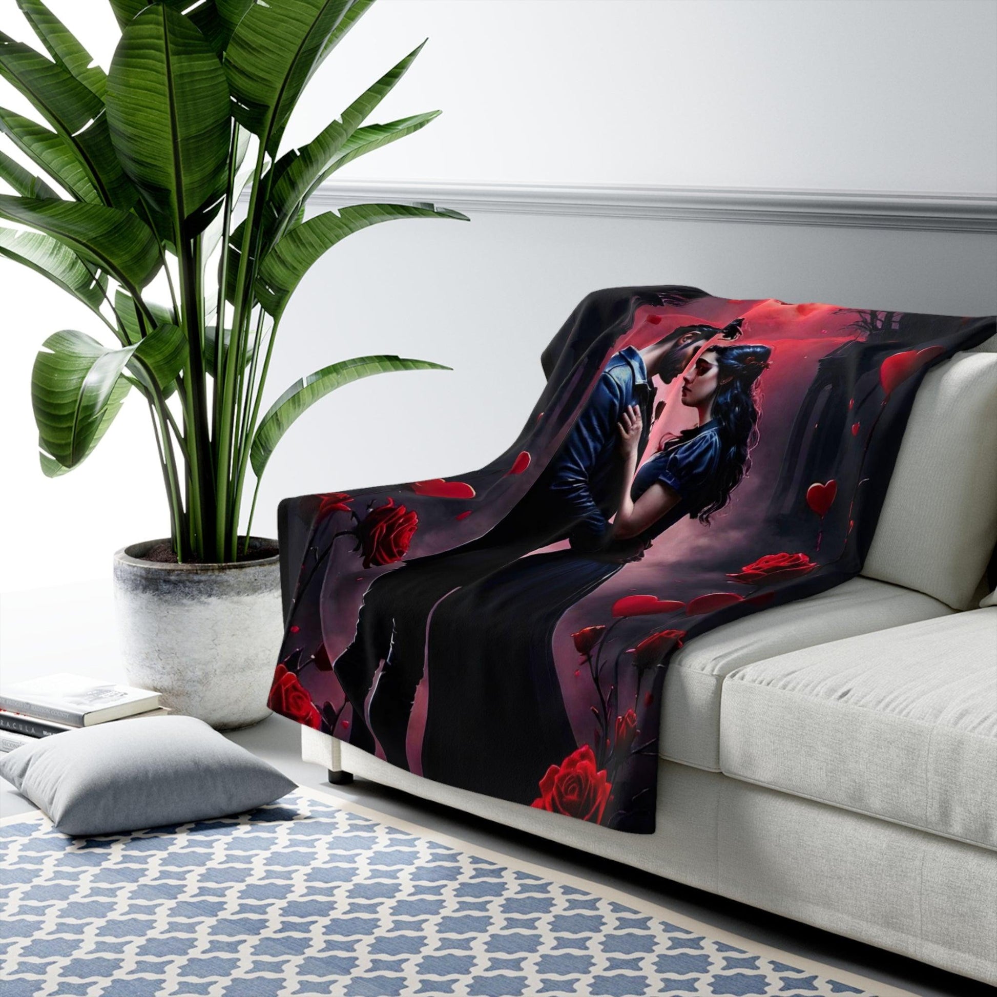 EYNA Emporium - "Love in Darkness" Sherpa Fleece Blanket