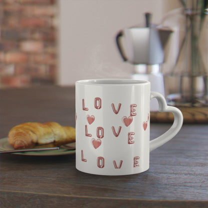 EYNA Emporium - "Love in Hand" Heart-Shaped Mug