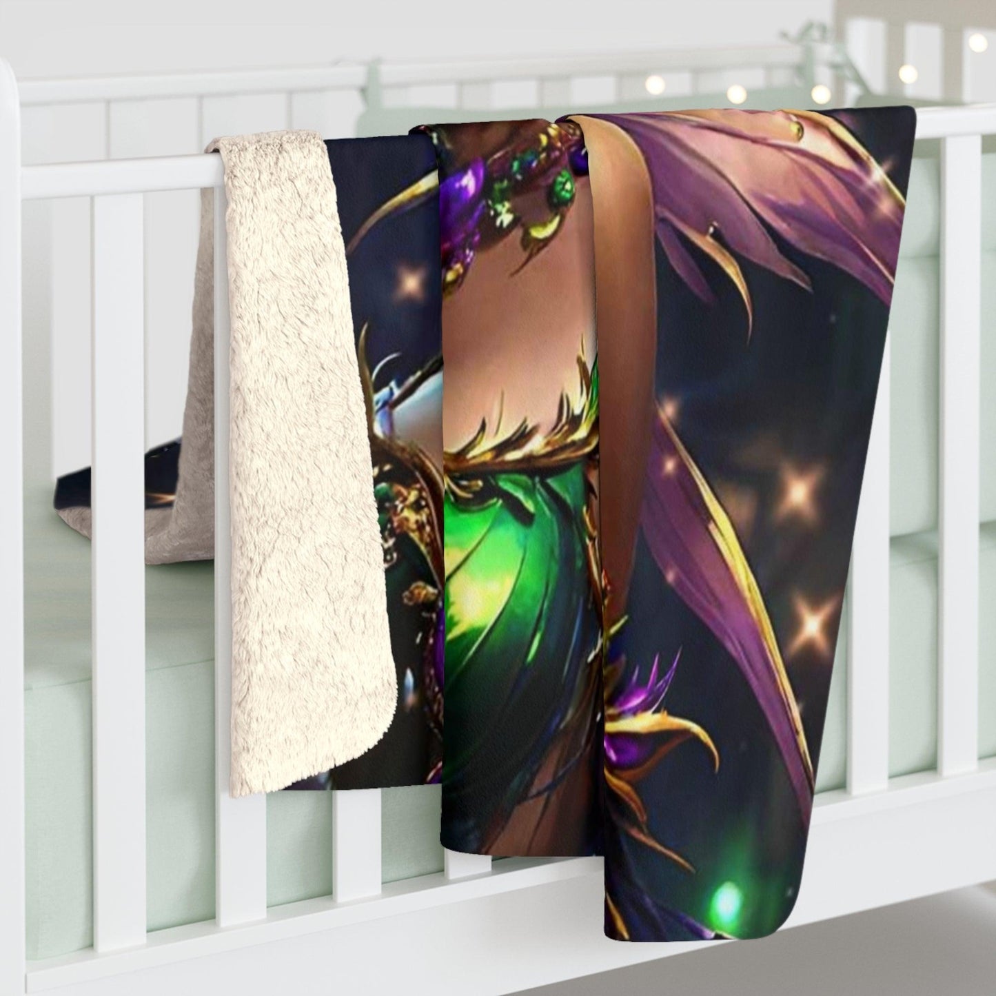 EYNA Emporium - "Mardi Gras Fairy Cabaret" Sherpa Fleece Blanket