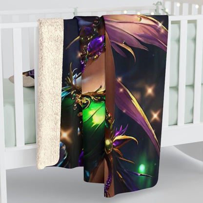 EYNA Emporium - "Mardi Gras Fairy Cabaret" Sherpa Fleece Blanket