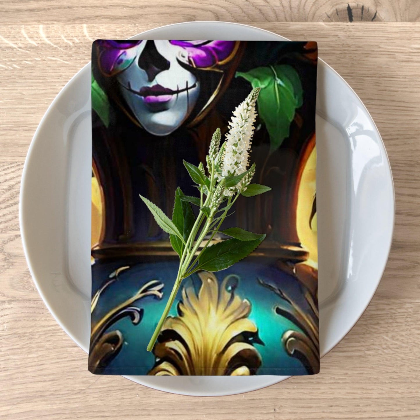 EYNA Emporium - "Mardi Gras Vase" Broadcloth Napkins