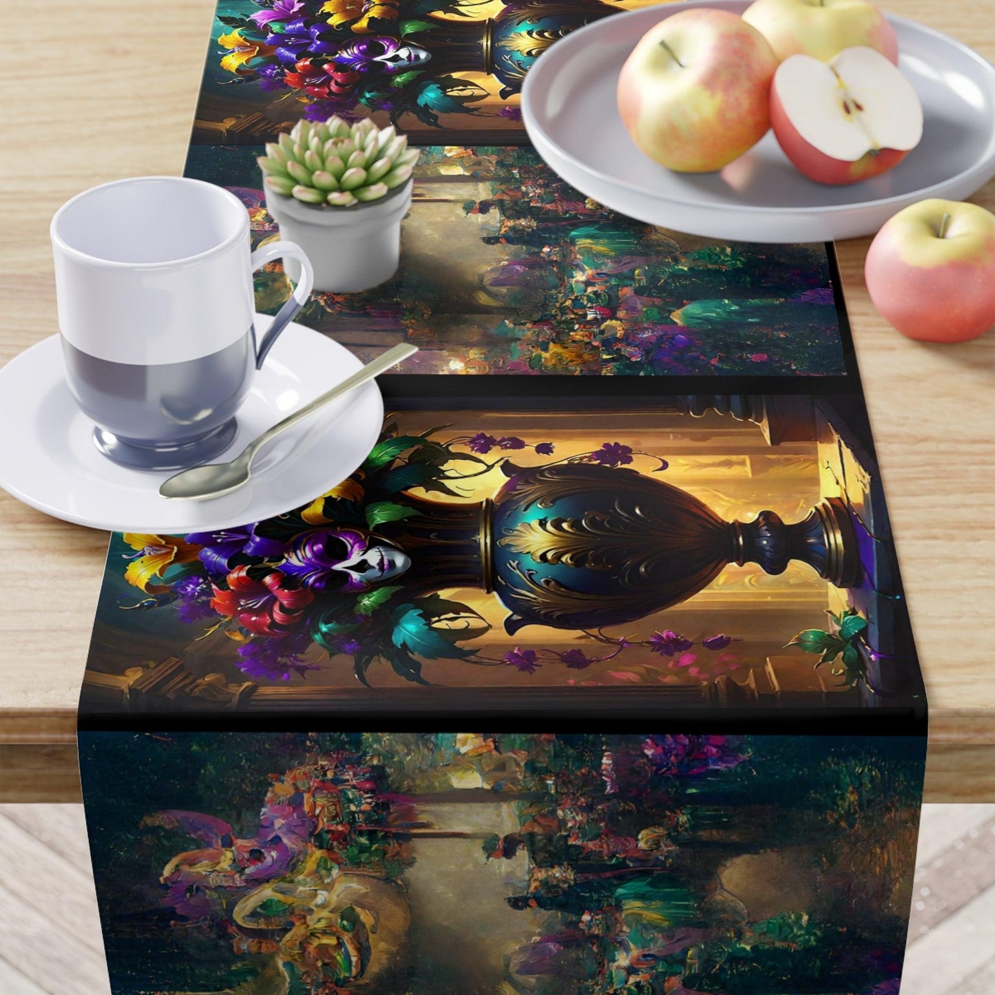 EYNA Emporium - "Mardi Gras Vase" Table Runner