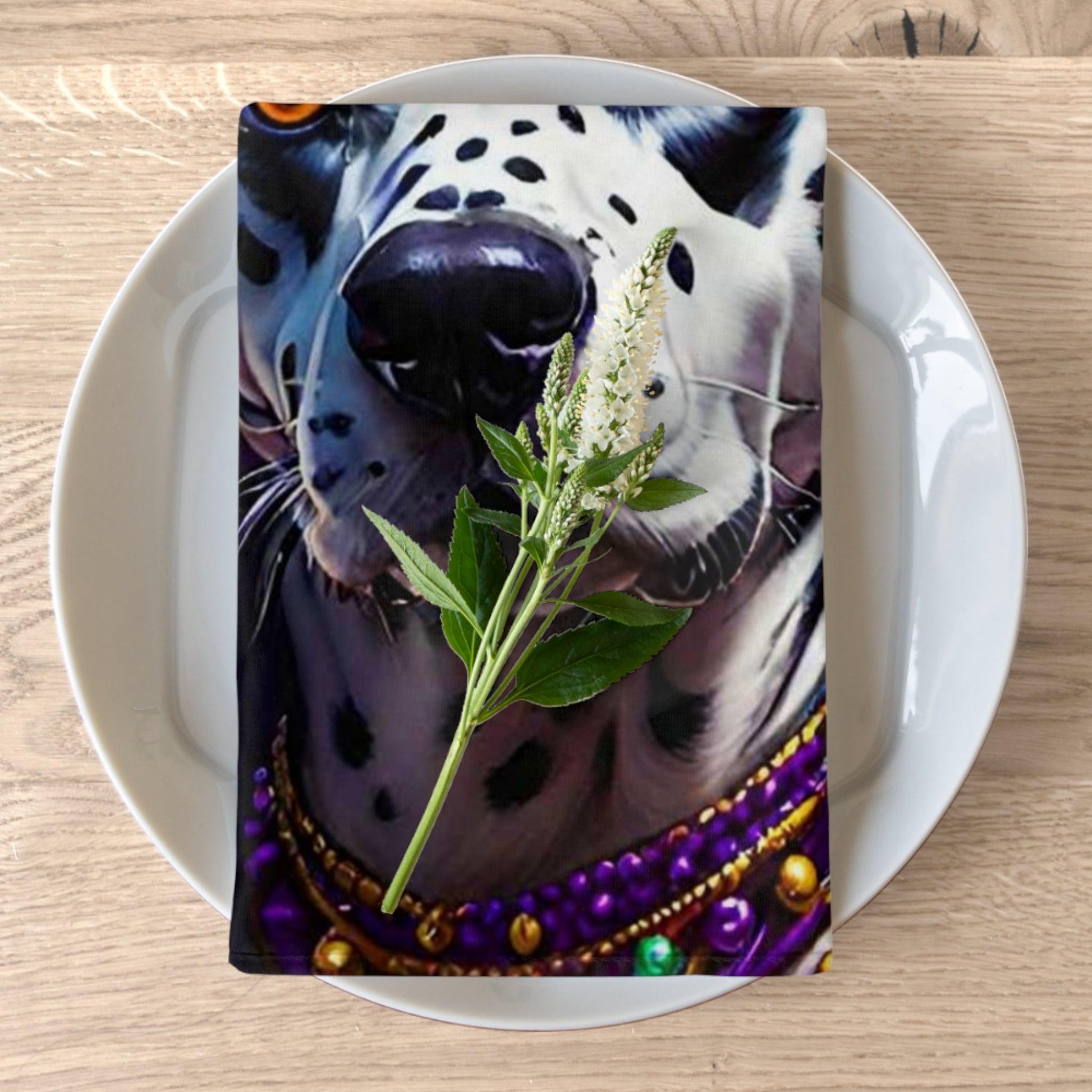 EYNA Emporium - "Mardi Paws Dalmation" Broadcloth Napkins