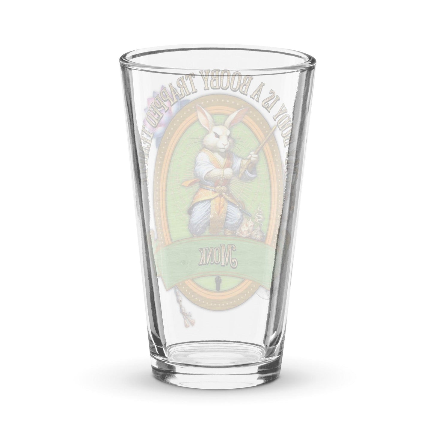 EYNA Emporium - "My Body is a Booby Trapped Temple" Shaker Pint Glass - Monk