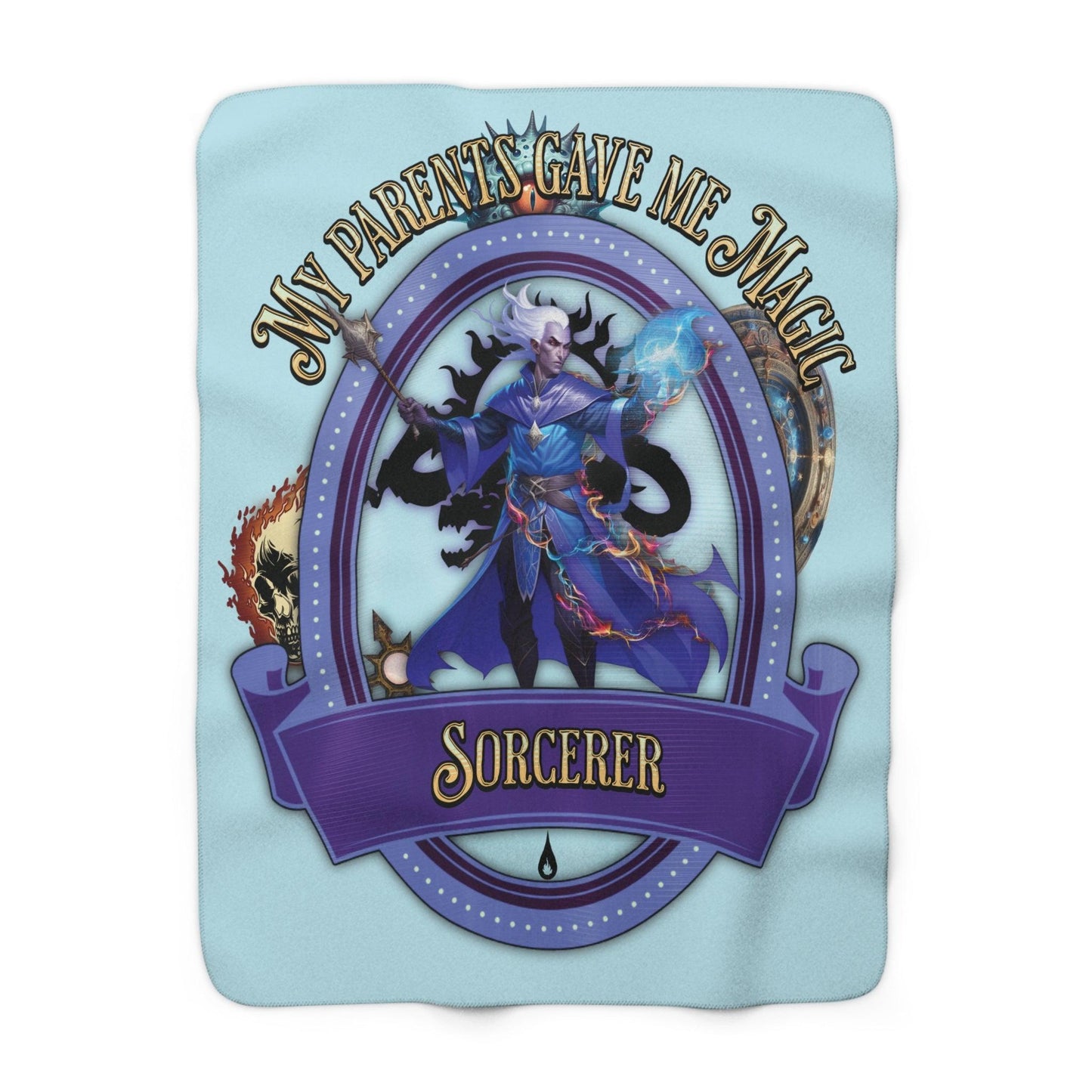 EYNA Emporium - "My Parents Gave Me Magic" Sorcerer Sherpa Fleece Blanket