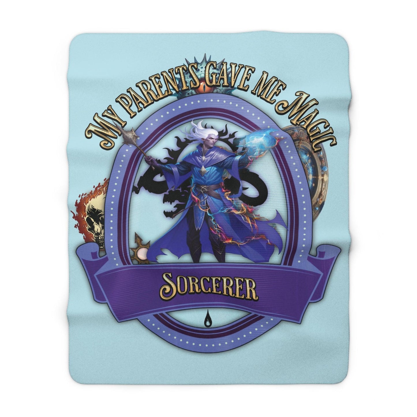 EYNA Emporium - "My Parents Gave Me Magic" Sorcerer Sherpa Fleece Blanket