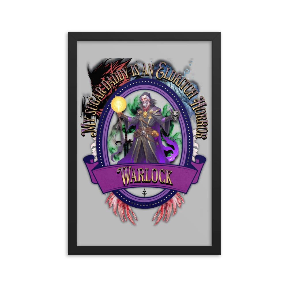 EYNA Emporium - "My Sugar Daddy is a Eldritch Horror" Ayous Wood Framed Poster - Warlock