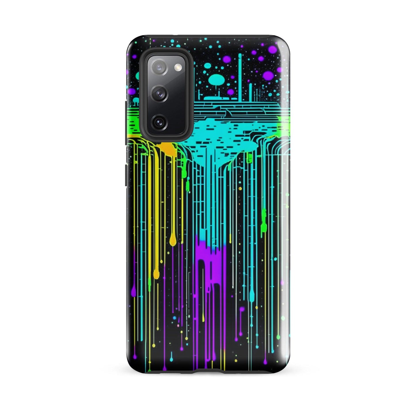 EYNA Emporium - "Neon Rainmaker" Tough Case for Samsung® Phones - Dual Layer Protection